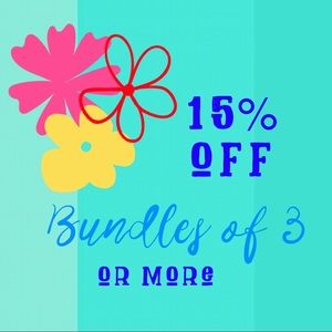 15% Off Bundles of 3 or More!
